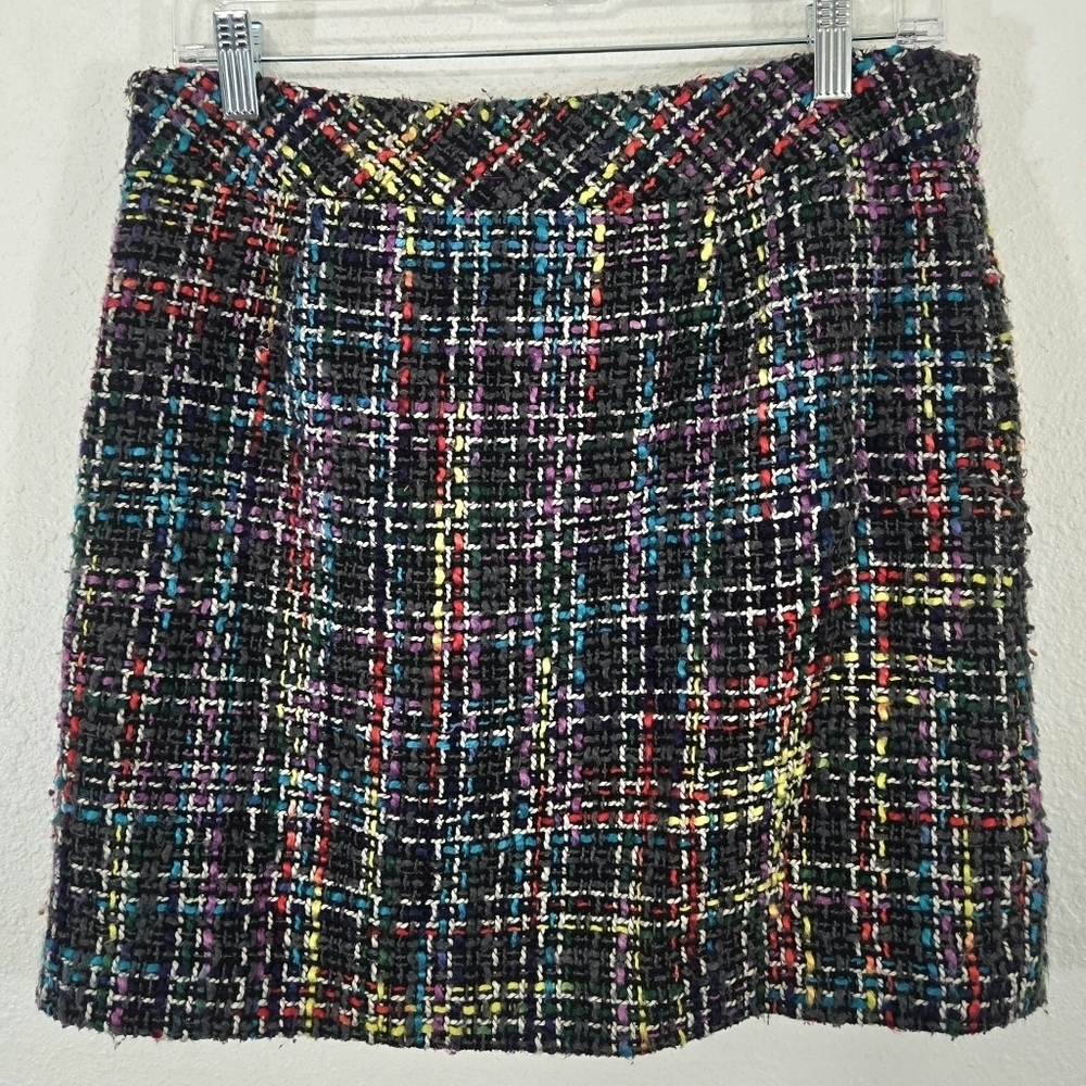 Loft Tweed Multi-Color Skirt Lined Office Church Travel Polished Aspen Chic, 6P - Picture 3 of 5